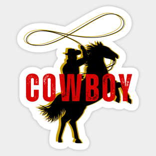 Silhouette Cowboy Sticker